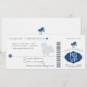 RSVP Instapass naar Thailand Huwelijksuitnodiging Kaart (Voorkant / Achterkant)