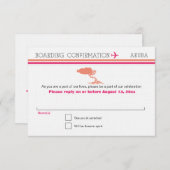 RSVP Instapkaart Naar Aruba (Voorkant / Achterkant)