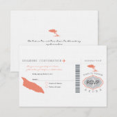 RSVP Instapkaart naar Aruba (Voorkant / Achterkant)