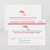 RSVP Instapkaart Naar Aruba Kaartje (Voorkant / Achterkant)