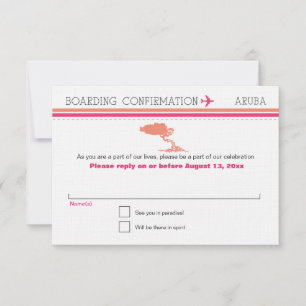 RSVP Instapkaart Naar Aruba Kaartje