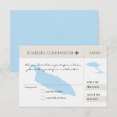 RSVP Instapkaart Naar Aruba Kaartje (Voorkant / Achterkant)