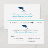 RSVP Instapkaart Naar Aruba Kaartje (Voorkant / Achterkant)