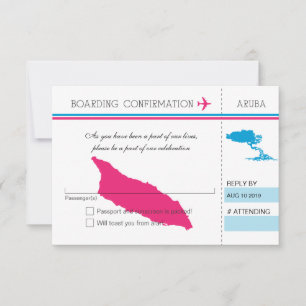 RSVP Instapkaart Naar Aruba Kaartje