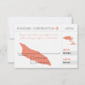 RSVP-instapkaart naar Aruba RSVP Kaartje (Voorkant)