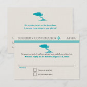 RSVP-instapkaart naar Aruba RSVP Kaartje (Voorkant / Achterkant)