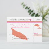 RSVP-instapkaart naar Aruba RSVP Kaartje (Staand voorkant)