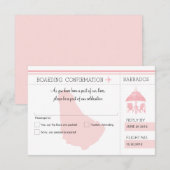 RSVP-instapkaart naar BARBADOS RSVP Kaartje (Voorkant / Achterkant)