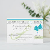 RSVP Instapkaart NAAR BERMUDA Kaartje (Staand voorkant)