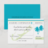 RSVP-instapkaart naar BERMUDA RSVP Kaartje (Voorkant / Achterkant)
