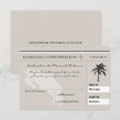 RSVP Instapkaart Naar COSTA RICA Kaartje (Voorkant / Achterkant)