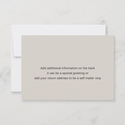 RSVP Instapkaart Naar COSTA RICA Kaartje (Achterkant)