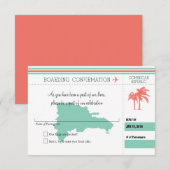 RSVP-instapkaart naar Dominicaanse Republiek | COR Kaart (Voorkant / Achterkant)