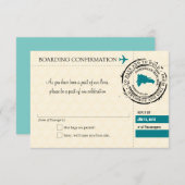 RSVP Instapkaart Naar Dominicaanse Republiek Kaart (Voorkant / Achterkant)