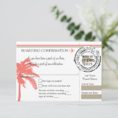 RSVP Instapkaart Naar Dominicaanse Republiek Kaartje (Staand voorkant)