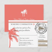 RSVP Instapkaart Naar Dominicaanse Republiek Kaartje (Voorkant / Achterkant)