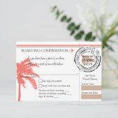 RSVP-instapkaart naar Dominicaanse Republiek RSVP Kaartje (Staand voorkant)