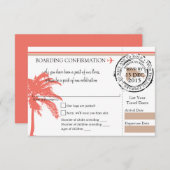 RSVP-instapkaart naar Dominicaanse Republiek RSVP Kaartje (Voorkant / Achterkant)