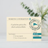 RSVP-instapkaart naar Dominicaanse Republiek RSVP Kaartje (Staand voorkant)