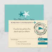 RSVP-instapkaart naar Dominicaanse Republiek RSVP Kaartje (Voorkant / Achterkant)