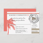 RSVP-instapkaart naar Dominicaanse Republiek RSVP Kaartje (Voorkant / Achterkant)