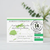 RSVP Instapkaart naar Fiji-eilanden Kaart (Staand voorkant)