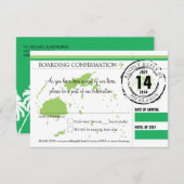 RSVP Instapkaart naar Fiji-eilanden Kaart (Voorkant / Achterkant)