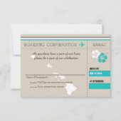 RSVP instapkaart naar HAWAII (Voorkant)