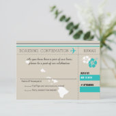 RSVP instapkaart naar HAWAII (Staand voorkant)