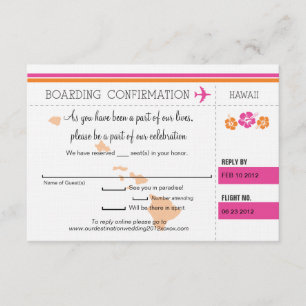 RSVP-instapkaart naar Hawaii Kaart