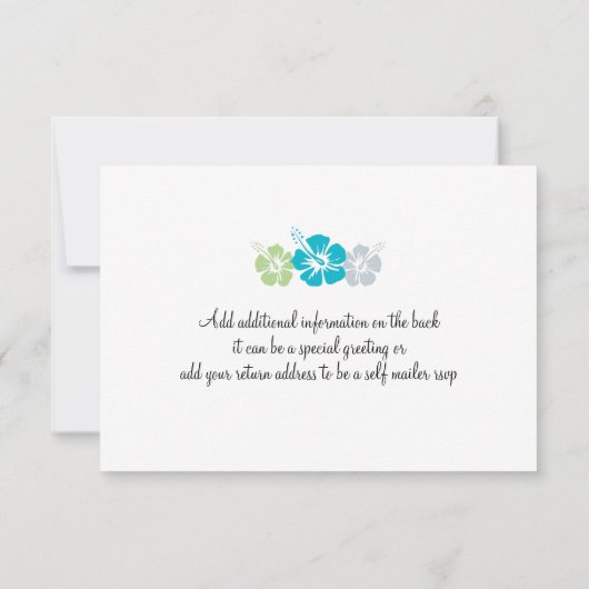 RSVP-instapkaart naar Hawaii RSVP Kaartje (Achterkant)