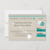 RSVP-instapkaart naar HAWAII RSVP Kaartje (Voorkant)