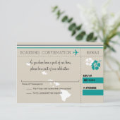 RSVP-instapkaart naar HAWAII RSVP Kaartje (Staand voorkant)