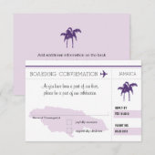 RSVP Instapkaart NAAR JAMAICA Kaartje (Voorkant / Achterkant)