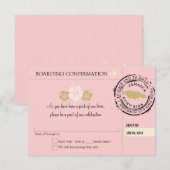 RSVP Instapkaart NAAR Jamaica Kaartje (Voorkant / Achterkant)