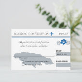 RSVP-instapkaart naar JAMAICA RSVP Kaartje (Staand voorkant)