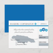 RSVP-instapkaart naar JAMAICA RSVP Kaartje (Voorkant / Achterkant)