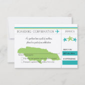 RSVP-instapkaart naar JAMAICA RSVP Kaartje (Voorkant)