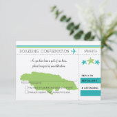 RSVP-instapkaart naar JAMAICA RSVP Kaartje (Staand voorkant)