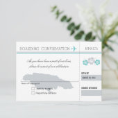 RSVP-instapkaart naar JAMAICA RSVP Kaartje (Staand voorkant)