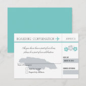 RSVP-instapkaart naar JAMAICA RSVP Kaartje (Voorkant / Achterkant)