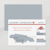 RSVP-instapkaart naar JAMAICA RSVP Kaartje (Voorkant / Achterkant)