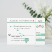 RSVP-instapkaart naar MAUI HAWAII RSVP Kaartje (Staand voorkant)