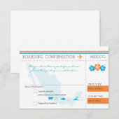 RSVP instapkaart naar MEXICO (Voorkant / Achterkant)