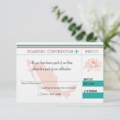 RSVP instapkaart naar MEXICO (Staand voorkant)