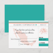 RSVP instapkaart naar MEXICO (Voorkant / Achterkant)