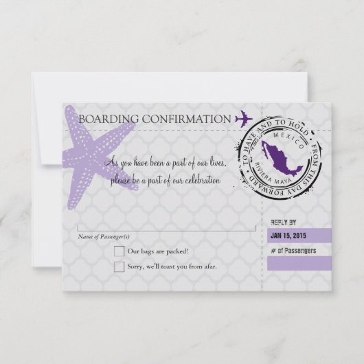 RSVP Instapkaart NAAR Mexico (Voorkant)