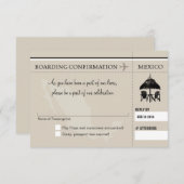 RSVP instapkaart naar MEXICO (Voorkant / Achterkant)