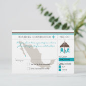 RSVP-instapkaart naar Mexico Kaart (Staand voorkant)
