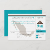 RSVP-instapkaart naar Mexico Kaart (Voorkant / Achterkant)